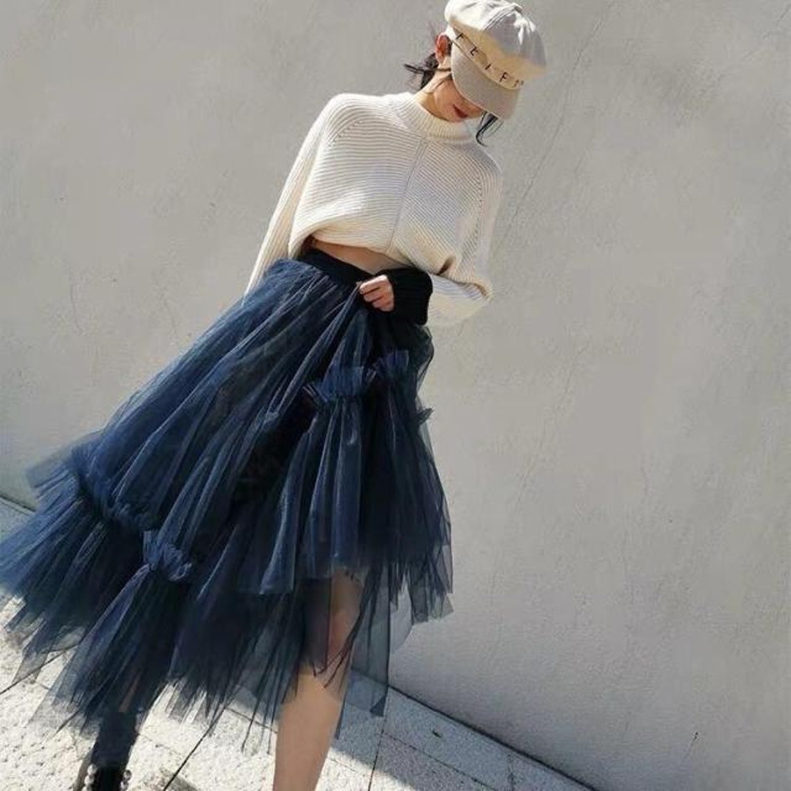 Autumn Winter Fashion High Waist Vintage Tulle Tutu Skirt