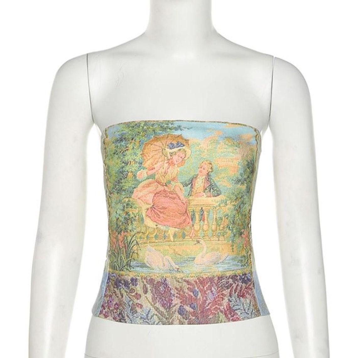 Fully Vintage Printed Women Strapless Summer Tube Top