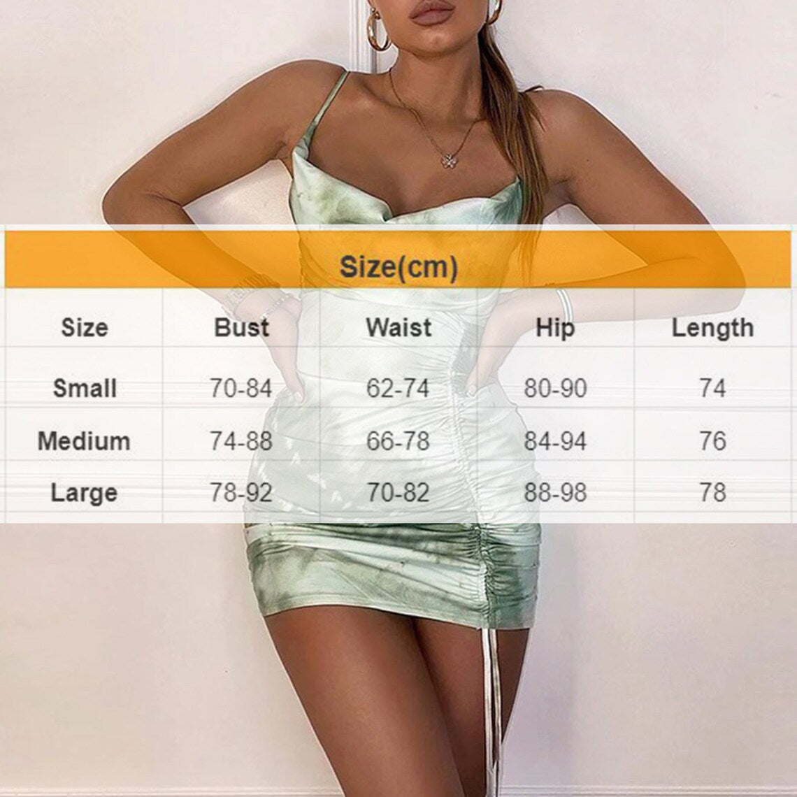 Elegant Spaghetti Drawstring Ruched String Dress