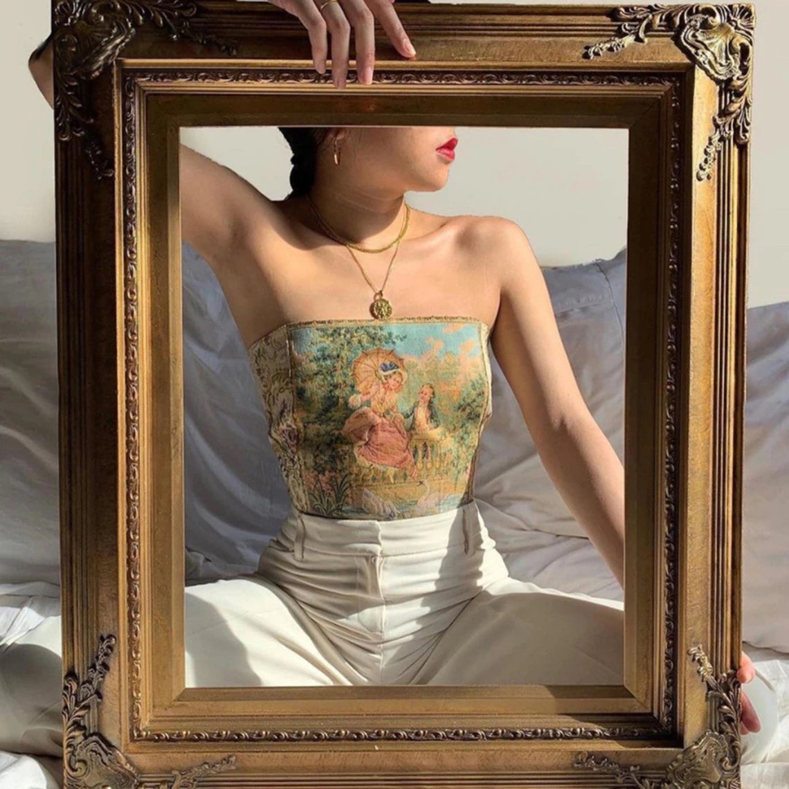 Fully Vintage Printed Women Strapless Summer Tube Top
