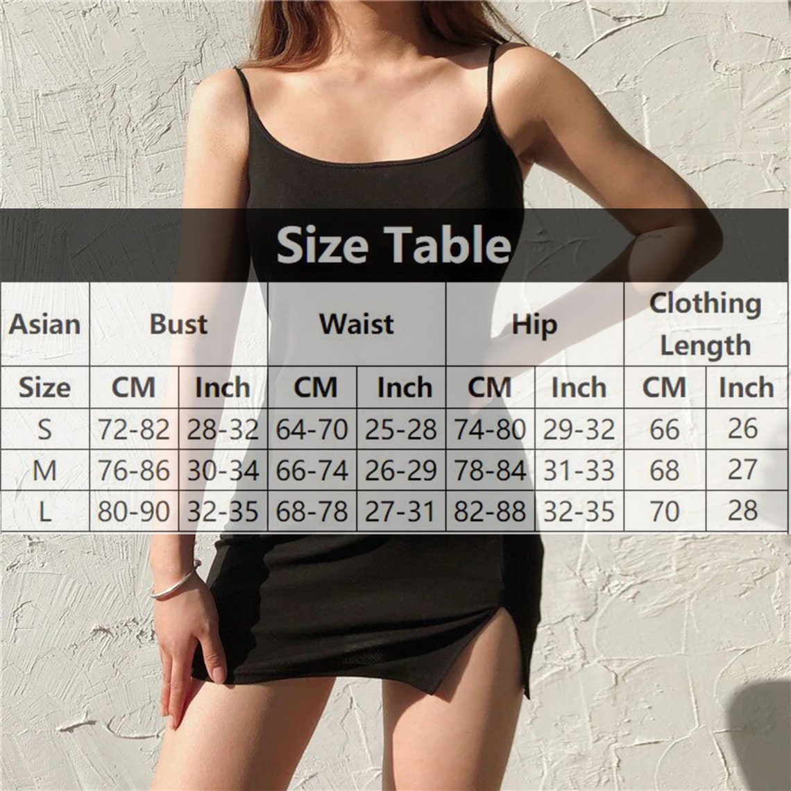 Black Spaghetti Straps Sleeveless Mini Side Slit Dress