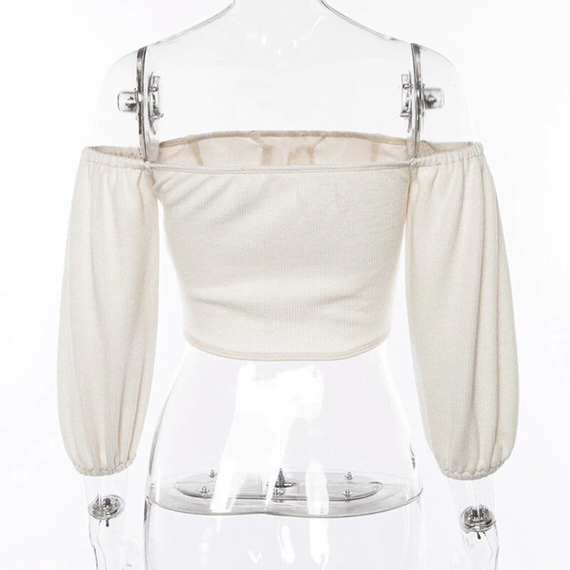 Off Shoulder Slash Neck Sexy Crop Top