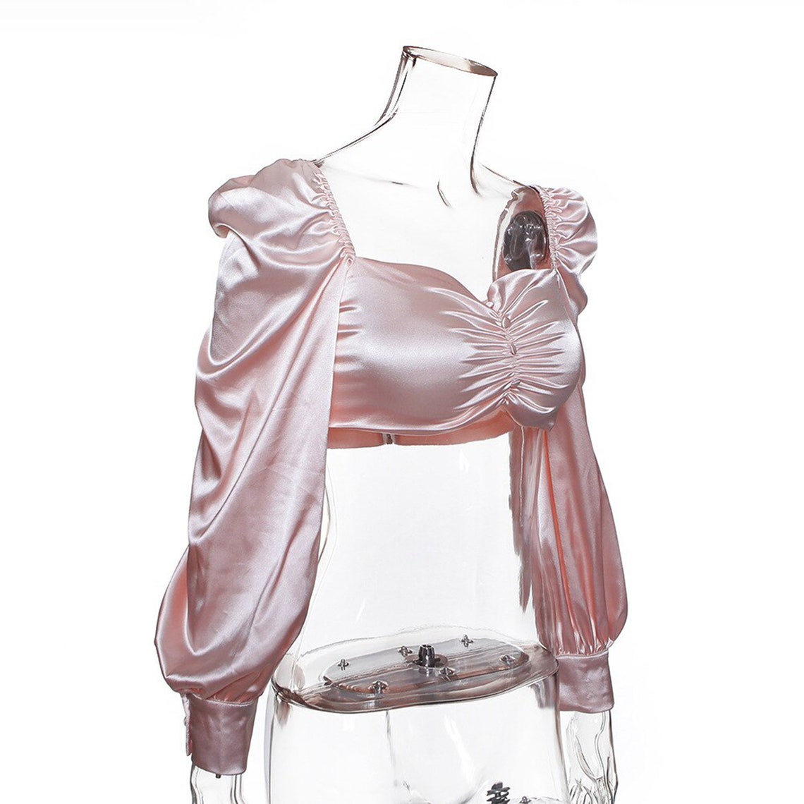 Trendy Puff Shoulder Long Lantern Sleeves Top