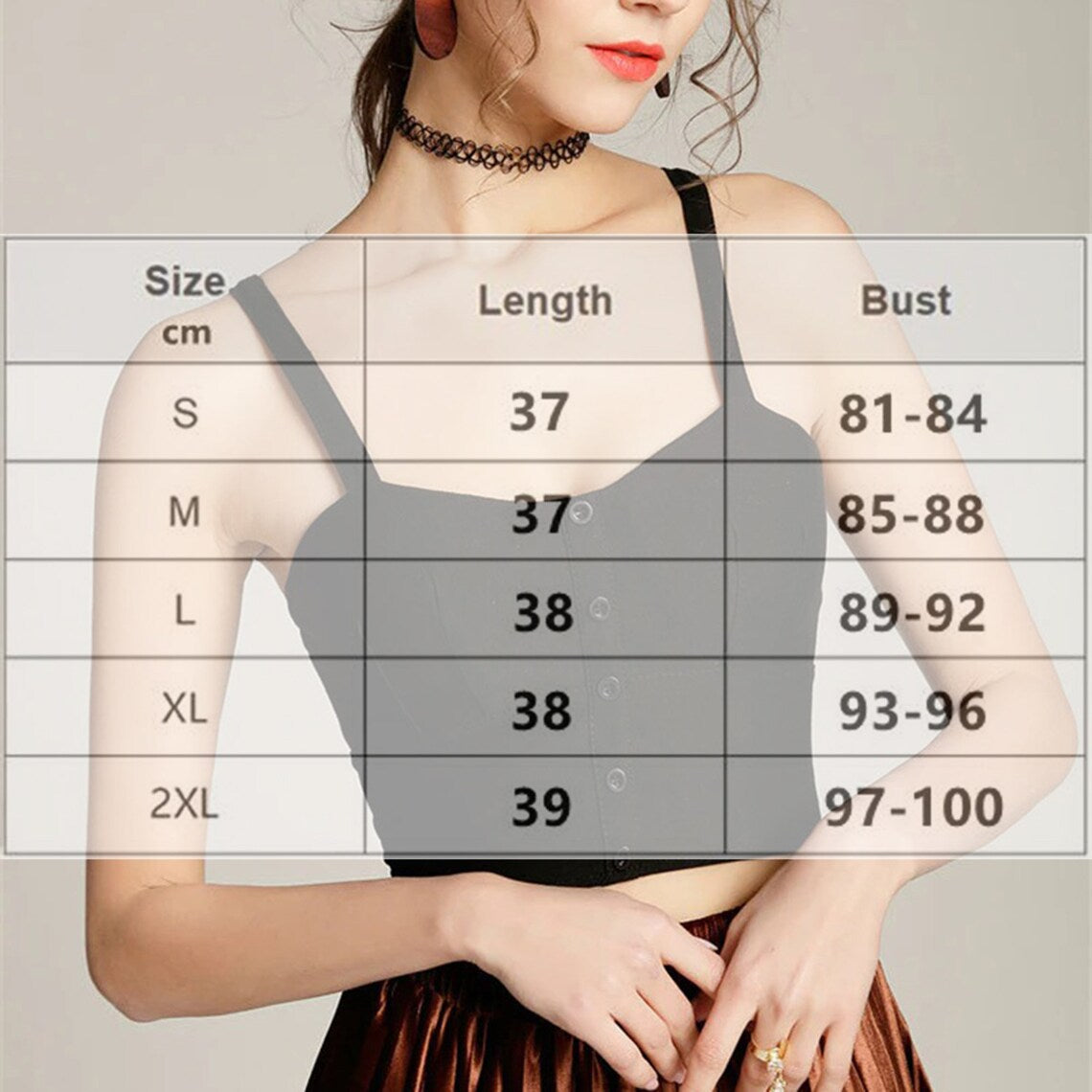 Stylish Sexy Button Down Bustier Retro Crop Top