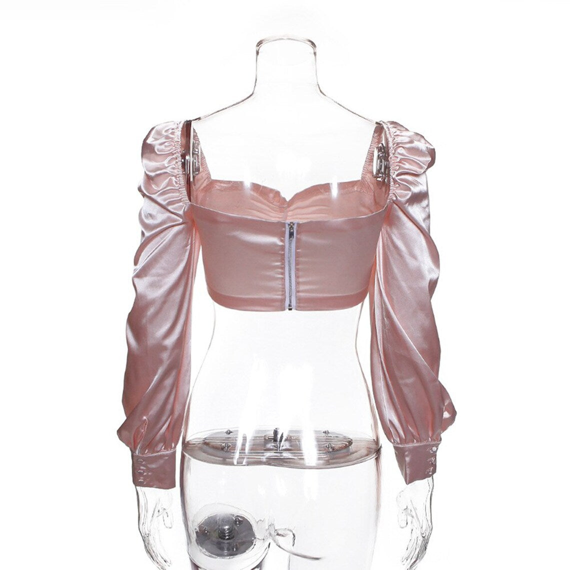 Trendy Puff Shoulder Long Lantern Sleeves Top
