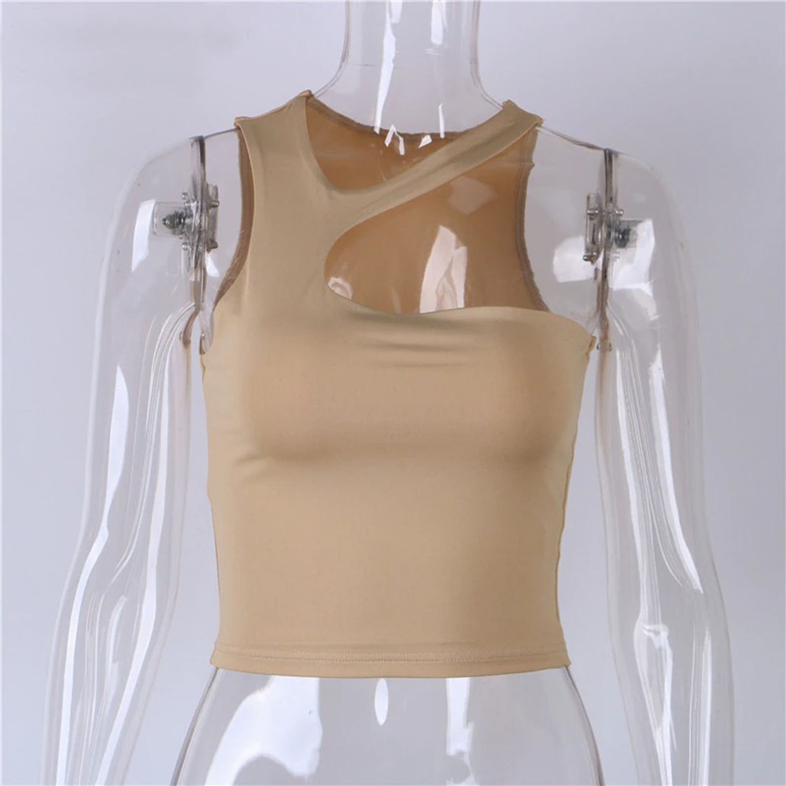 Irregular Cut Out Fashion Crop Top
