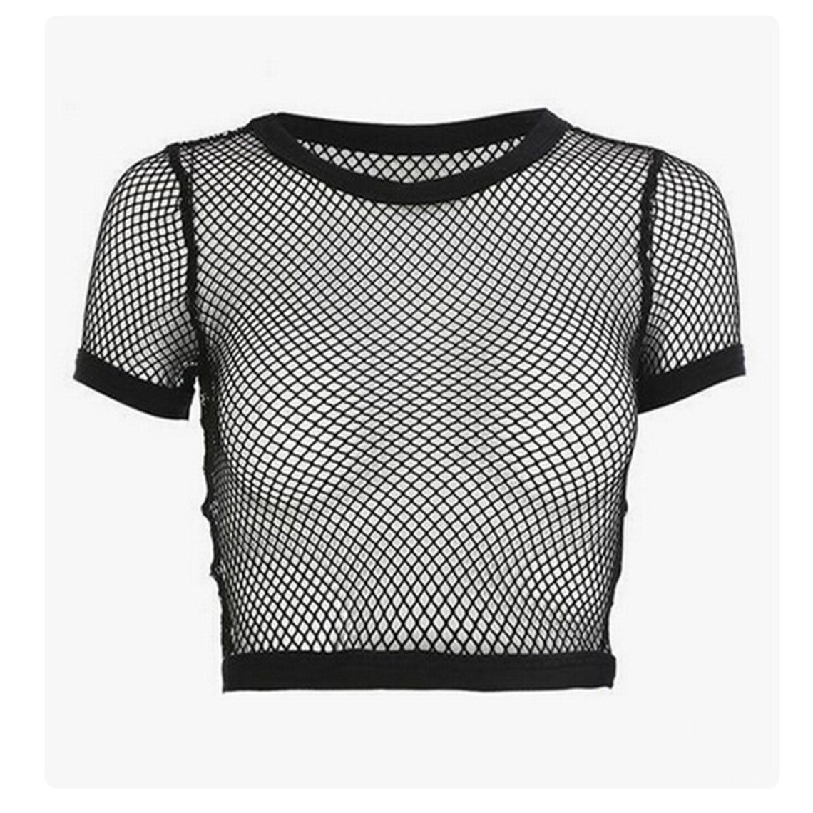 Sexy See-through Hollow Out Cuts Style Fishnet Top