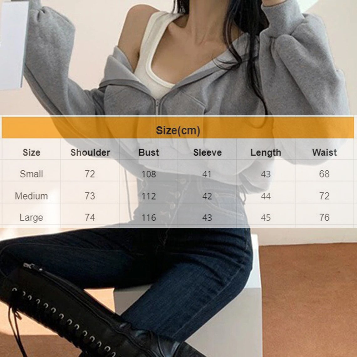 Thick Aesthetics Cropped Baggy Hoodies