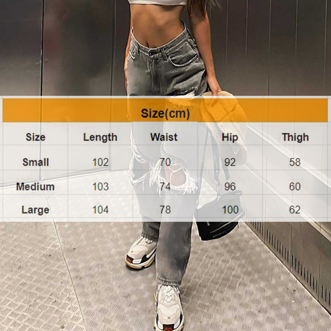 Irregular Tattered Cuts Style Women's Straight Jeans