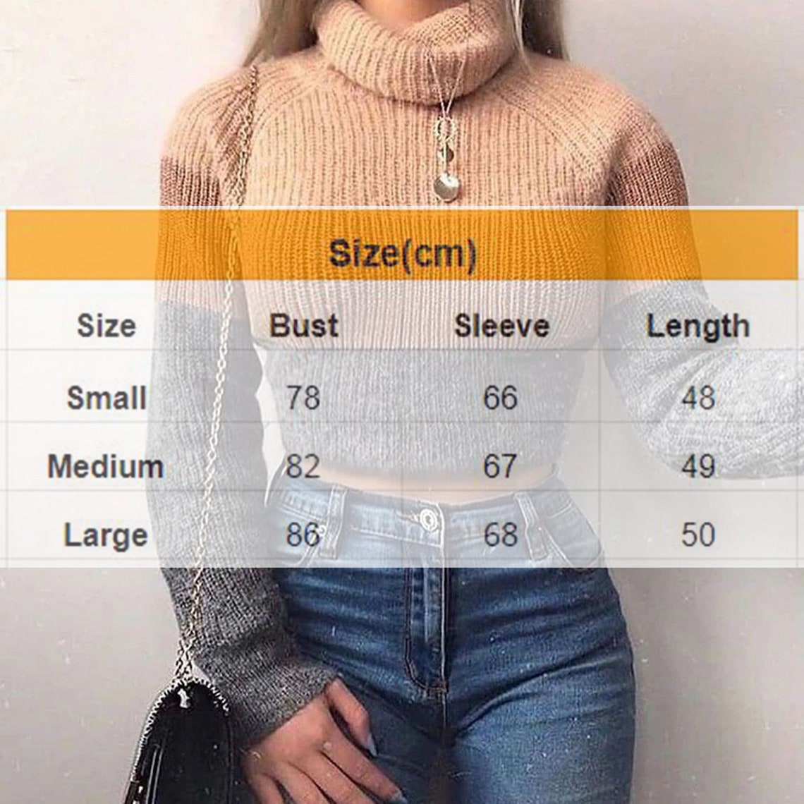 Soft Turtleneck Patchwork Stripes Color Style Sweaters