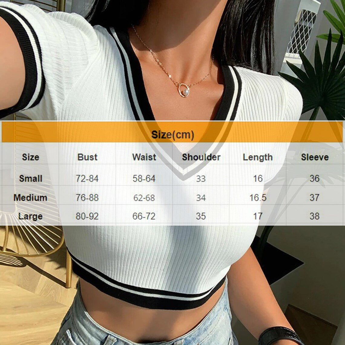 Patchwork Ribbed Korean Short Sleeves Crop Top