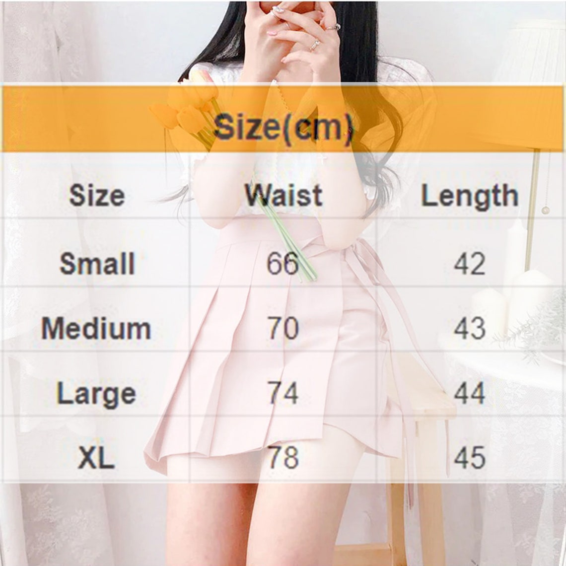 Korean Lace Up Pleated Style Mini Chic Skirts