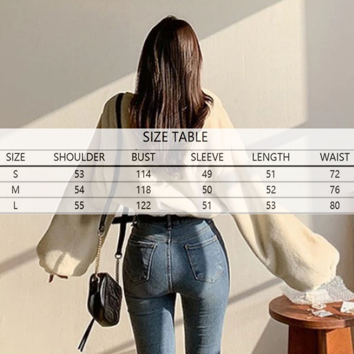 Furry Solid Soft Zipper Down Style Cropped Jacket