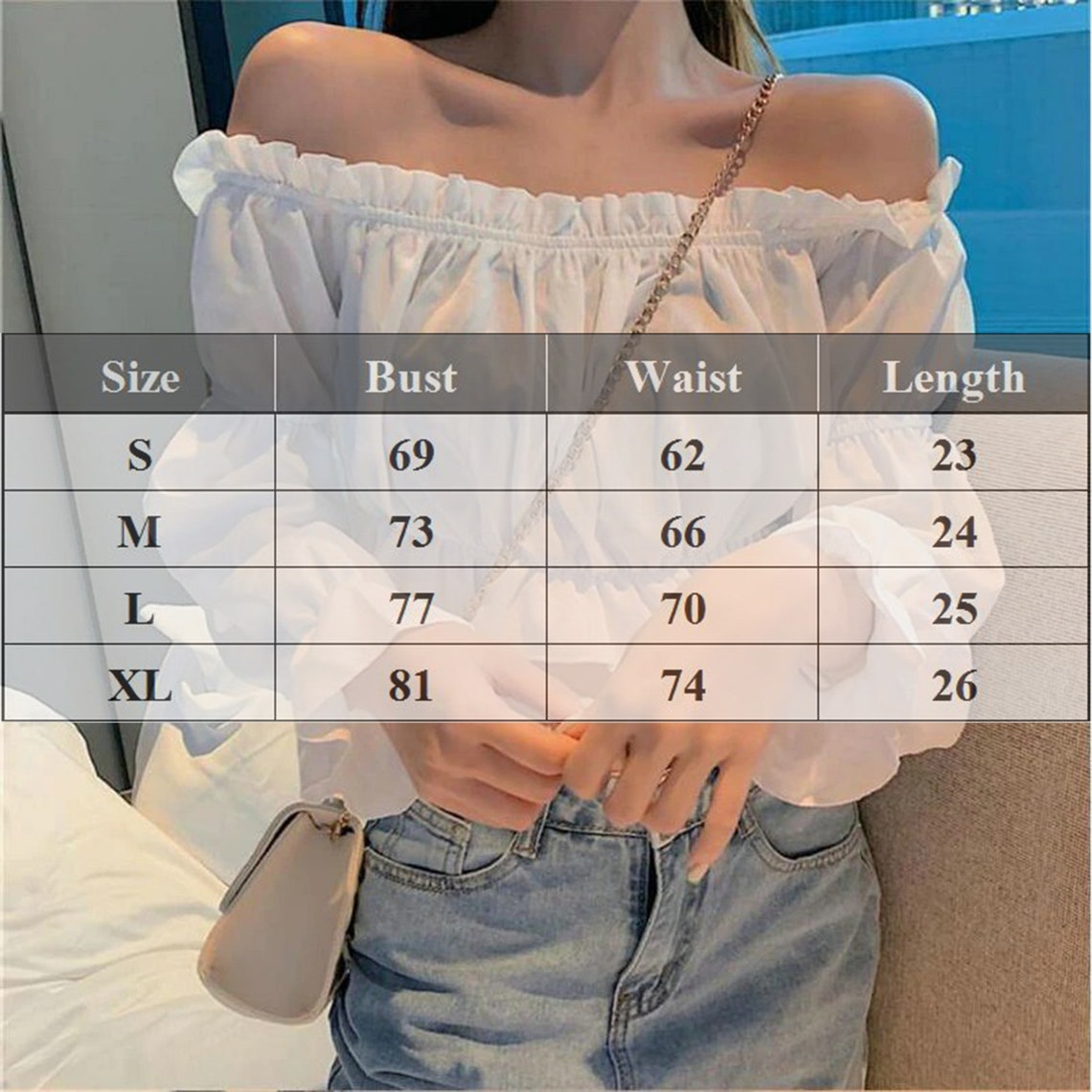 Vintage Chiffon Elegant Fashion Off Shoulder Crop Top
