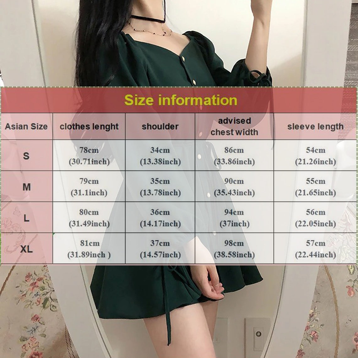 Button Down Puff Shoulder Chic Fashion Dress