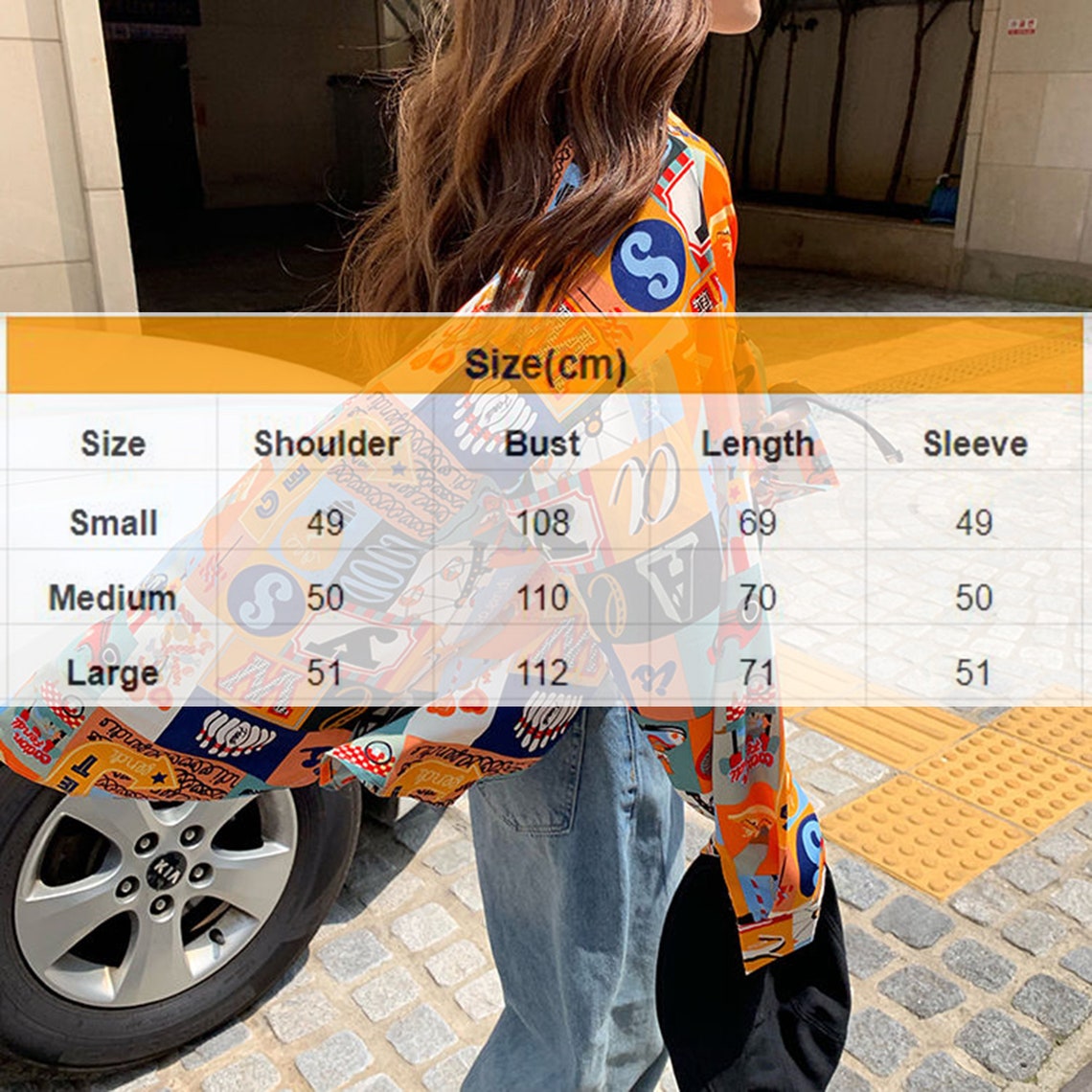 Random Street Style Print Harajuku Loose Shirt