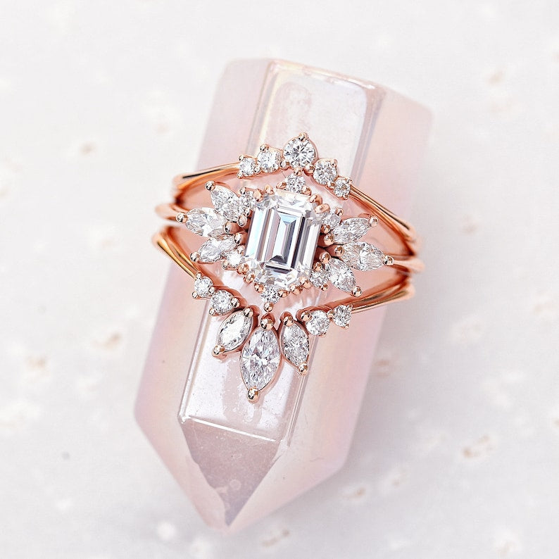 3pcs/set Crystal Rhinestone Rings