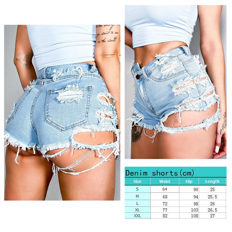 Hot Summer Sexy Ripped Denim High Waist Shorts