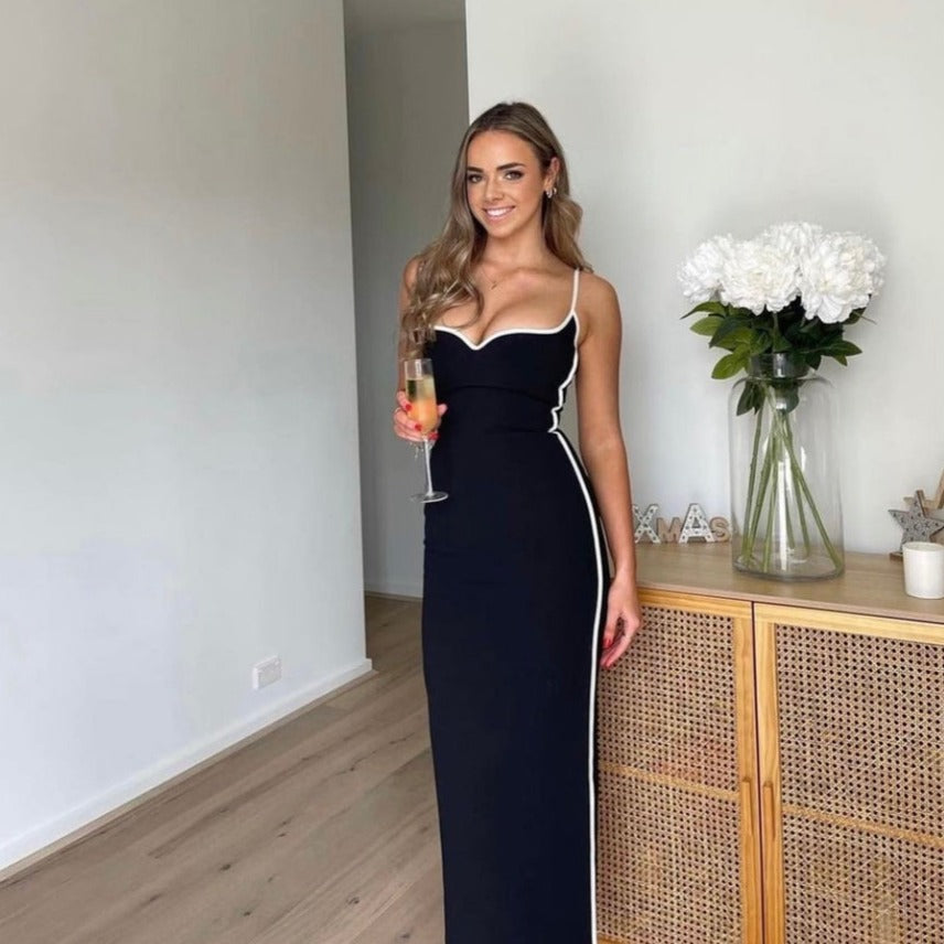 White Linings Bodycon Bandage Dress