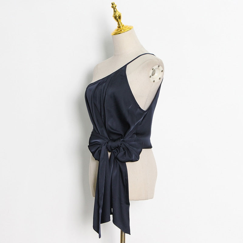 Women's Tank Top Asymmetrical One Shoulder Spaghetti Straps Style