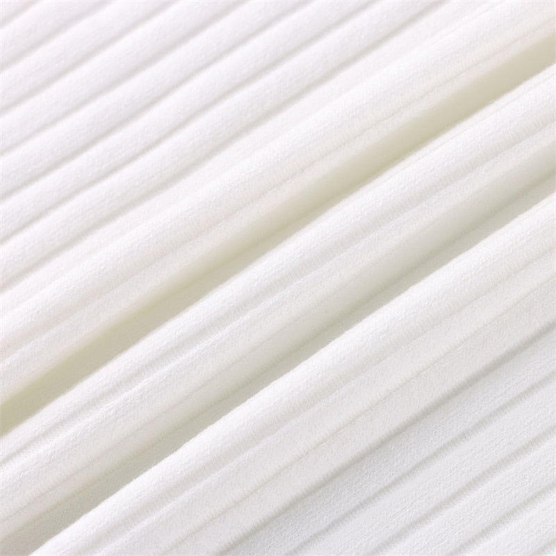 Women's Bodycon Long Sleeve V Neck Ribbed Knit Midi Dress