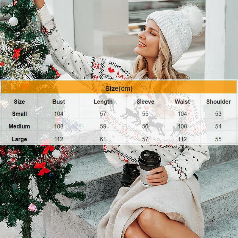 Christmas Cartoon Pattern Knitted Sweater