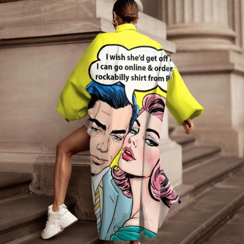 Fashionable Cartoon Print Tracksuit