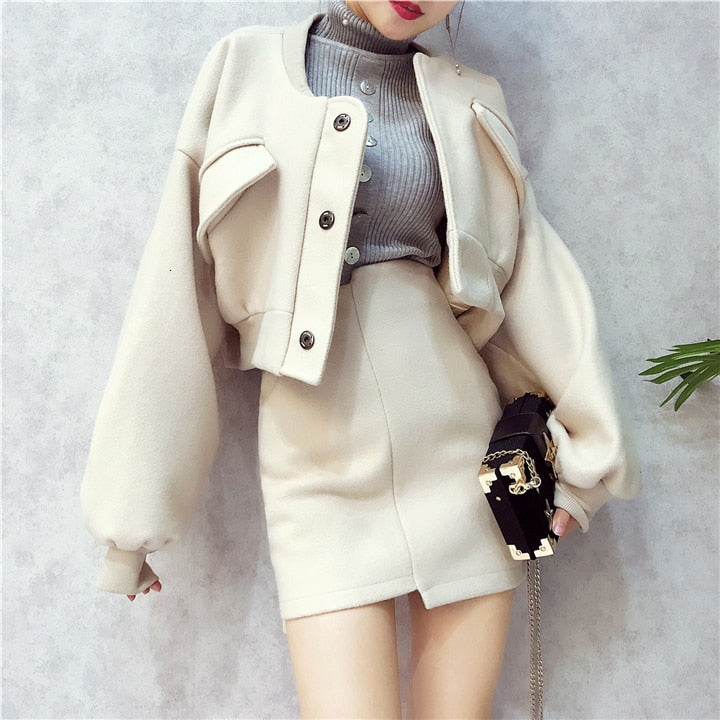 Batwing Fashion Two-piece Outfit Set