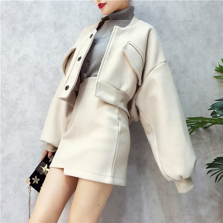 Batwing Fashion Two-piece Outfit Set