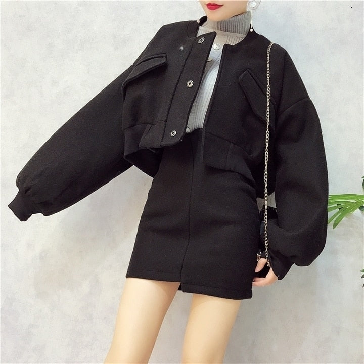 Batwing Fashion Two-piece Outfit Set
