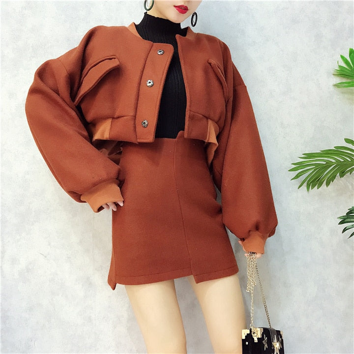 Batwing Fashion Two-piece Outfit Set