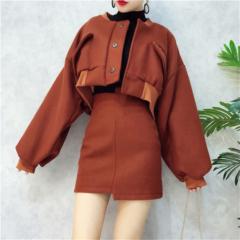 Batwing Fashion Two-piece Outfit Set