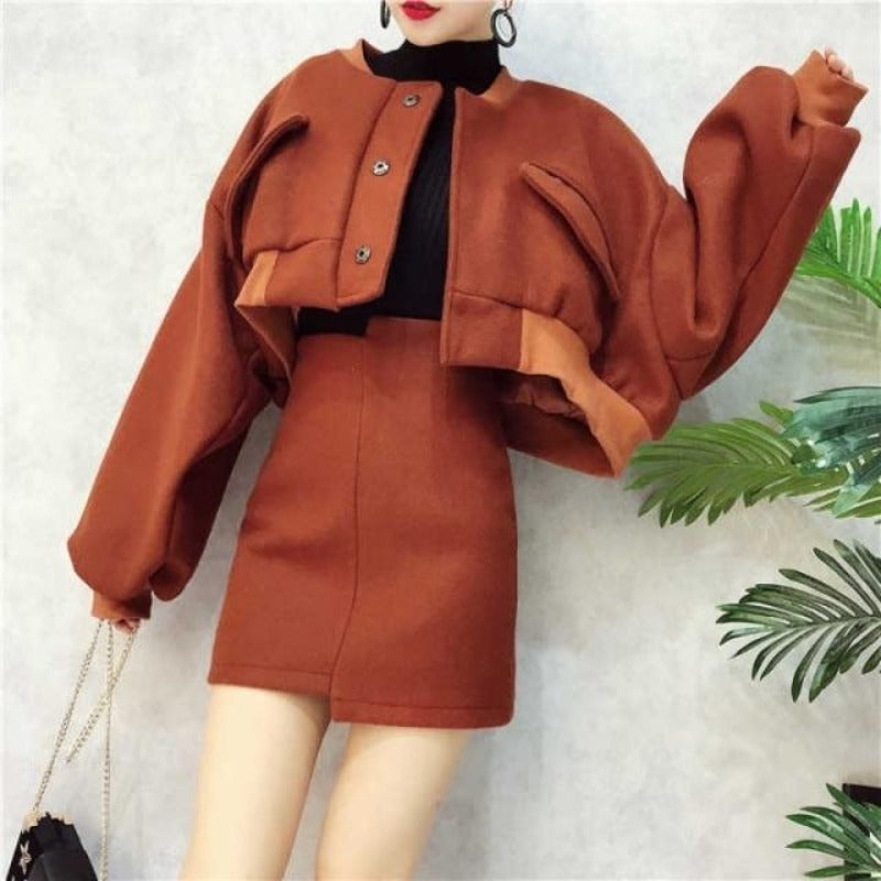 Batwing Fashion Two-piece Outfit Set