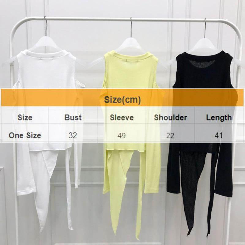 Elastic Korean Asymmetrical Slim Top