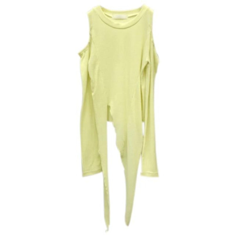 Elastic Korean Asymmetrical Slim Top