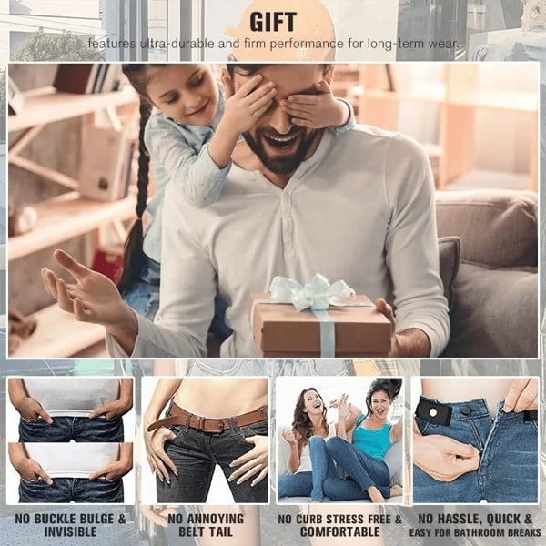 Buckle-Free Elastic Jeans Belt for Children and Adult