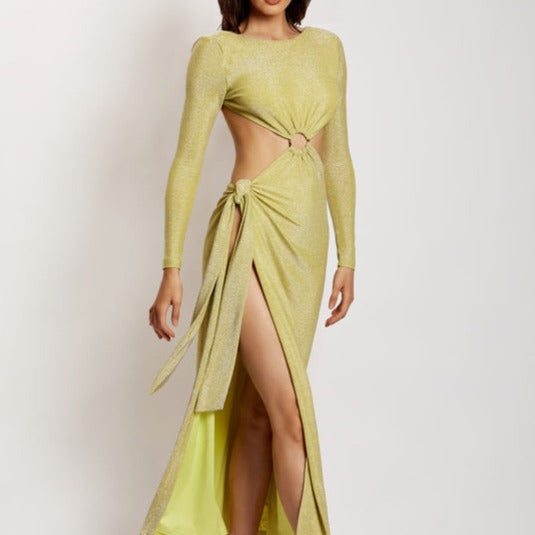 Elegant Backless Hollow Out Ring Dress