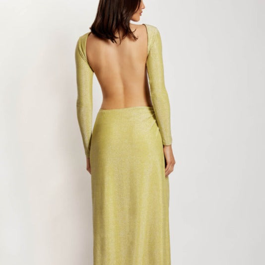 Elegant Backless Hollow Out Ring Dress