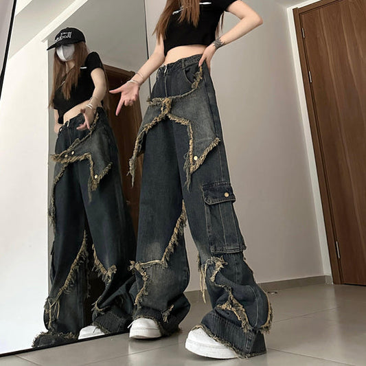 Punk Casual Star Tassel High Street Pants