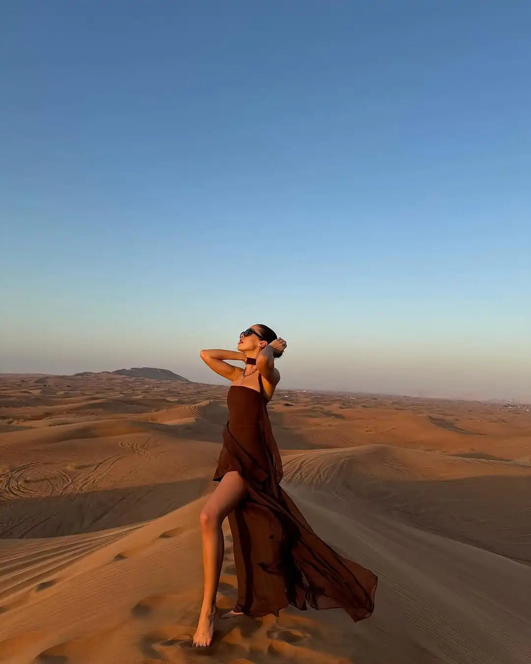 The Solenne Draped Sheer Gown