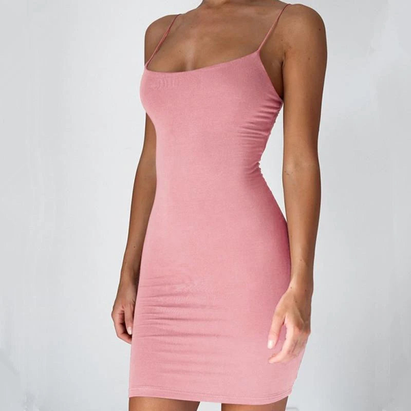 Luna di Fiamma – Spaghetti Strap Sheath Dress