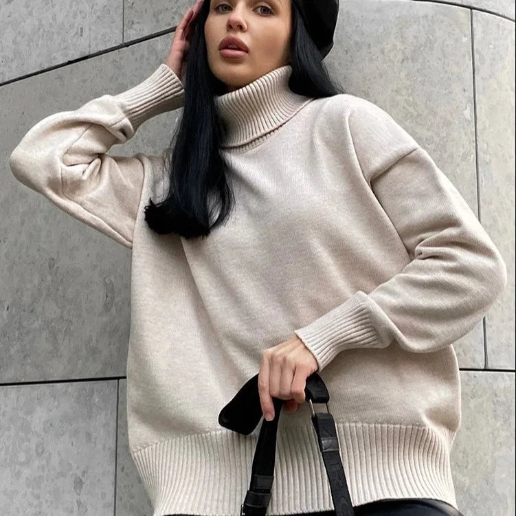 Oversized High Neck Sweater