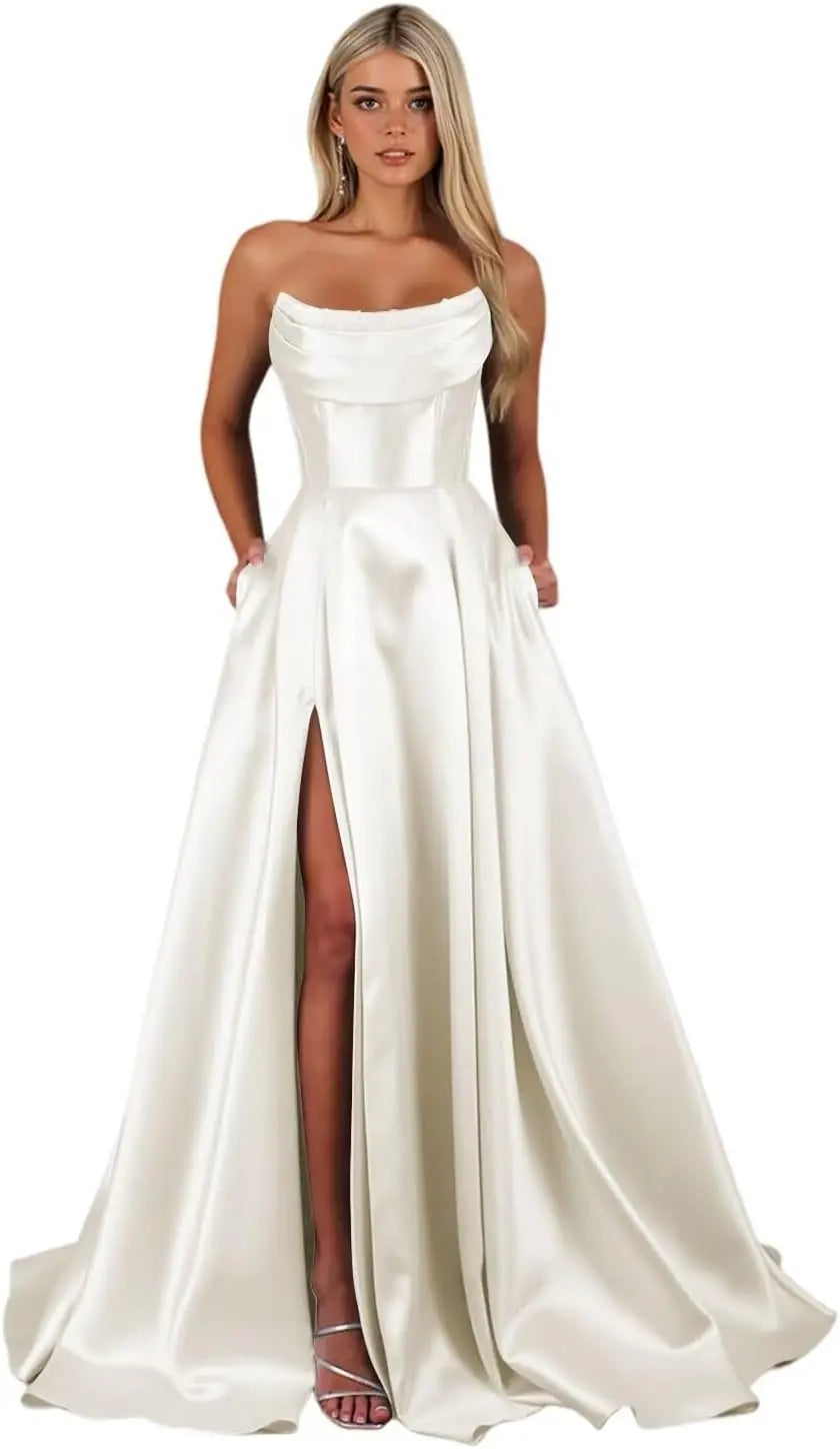 "Éclat du Soir" Satin Gown