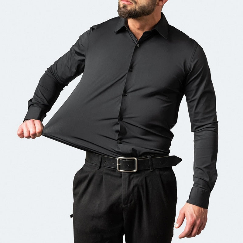 Mercerized Four-Way Stretch Men's Shirt