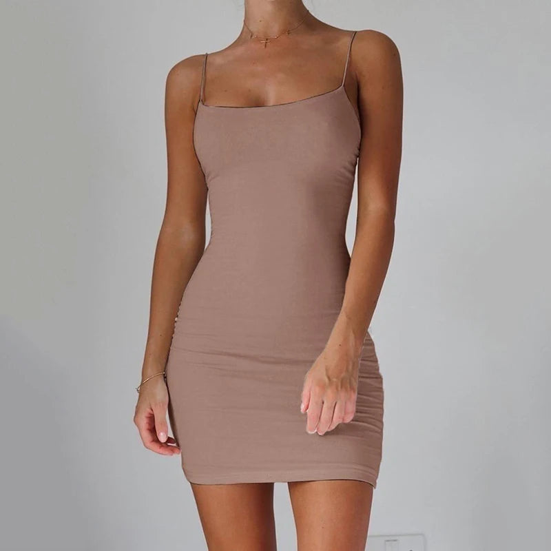 Luna di Fiamma – Spaghetti Strap Sheath Dress