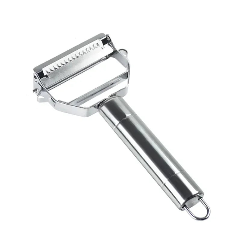 Dual-Blade Stainless Steel Julienne Peeler & Vegetable Slicer - Ultra-Sharp Y-Peeler for Carrots, Cucumbers, Zucchini Noodles & Salad Prep - All-Metal Kitchen Tool