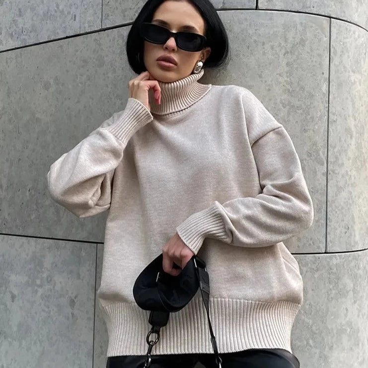 Oversized High Neck Sweater