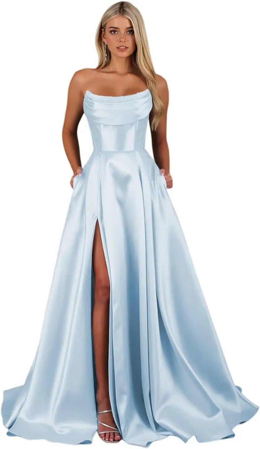 "Éclat du Soir" Satin Gown