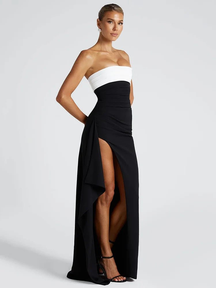 The Noire-Blanc Contour Gown