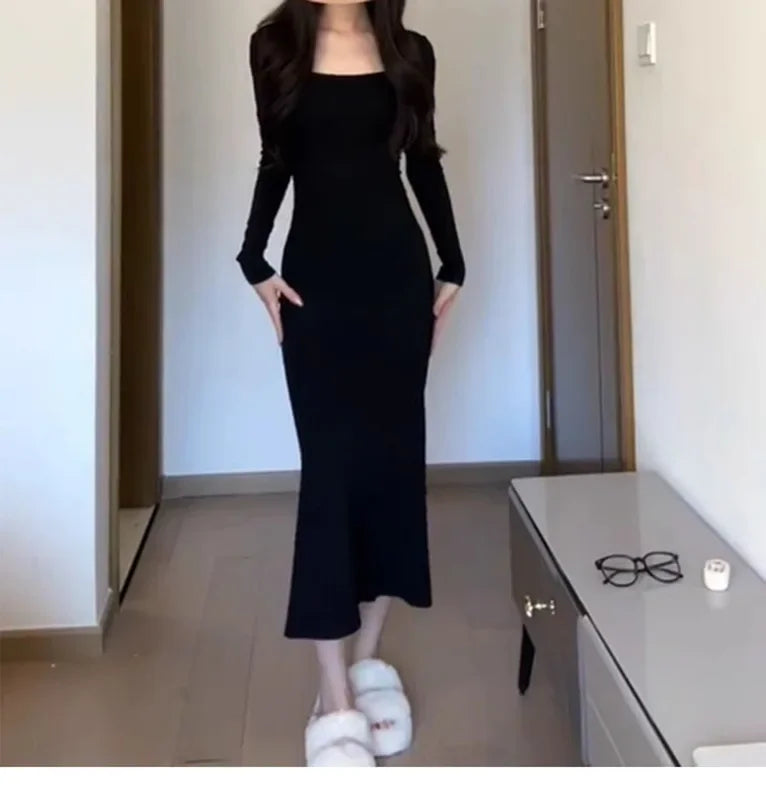 The Vivienne Square-Neck Jersey Dress